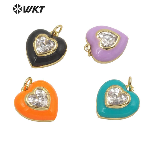 WT-MP235 Lovely and Colorful Jewelry Drop Oil on Stone Very Sweet Pendant and Attractive Jewelry Pendant As a Gift for Girl