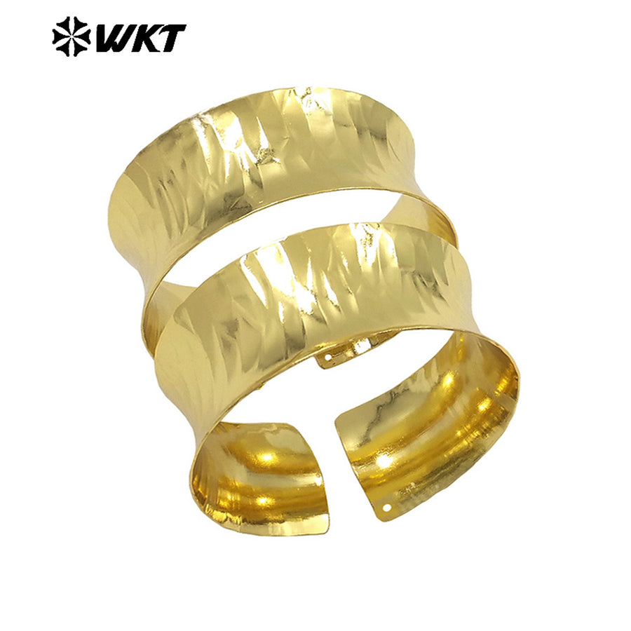 WT-B660 Big Overstate America Trendy 18K Nontarnishable Brass Metal Women Bangle in Adjustable