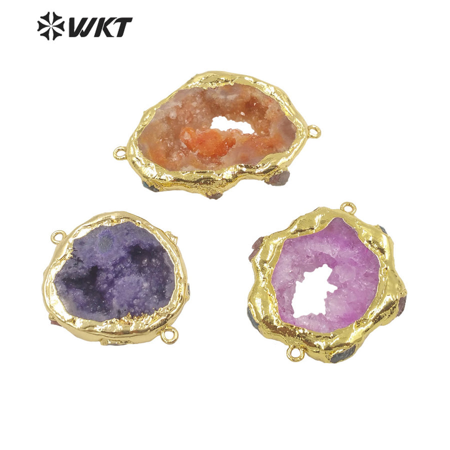 WT-P1722 2021 Fine Jewelry Geode Quartz Pendant Beautiful and Nice Jewelry Pendant As a Gift for Big Party so Luxury