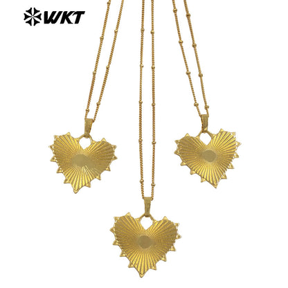 WT-N1481 Wholesale Fashion 18K Gold Plated Lovely Metal Charms Necklace Women Jewelry Match