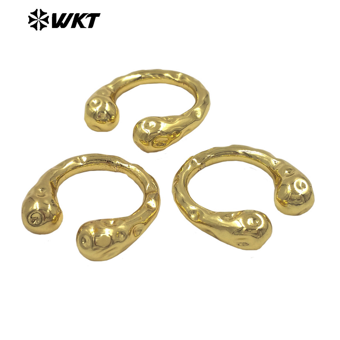 WT-R594 Good Quality Trendy Design Metal Yellow Brass Gold Electroplated Adjustable Women Ring For Simple Jewelry Matching