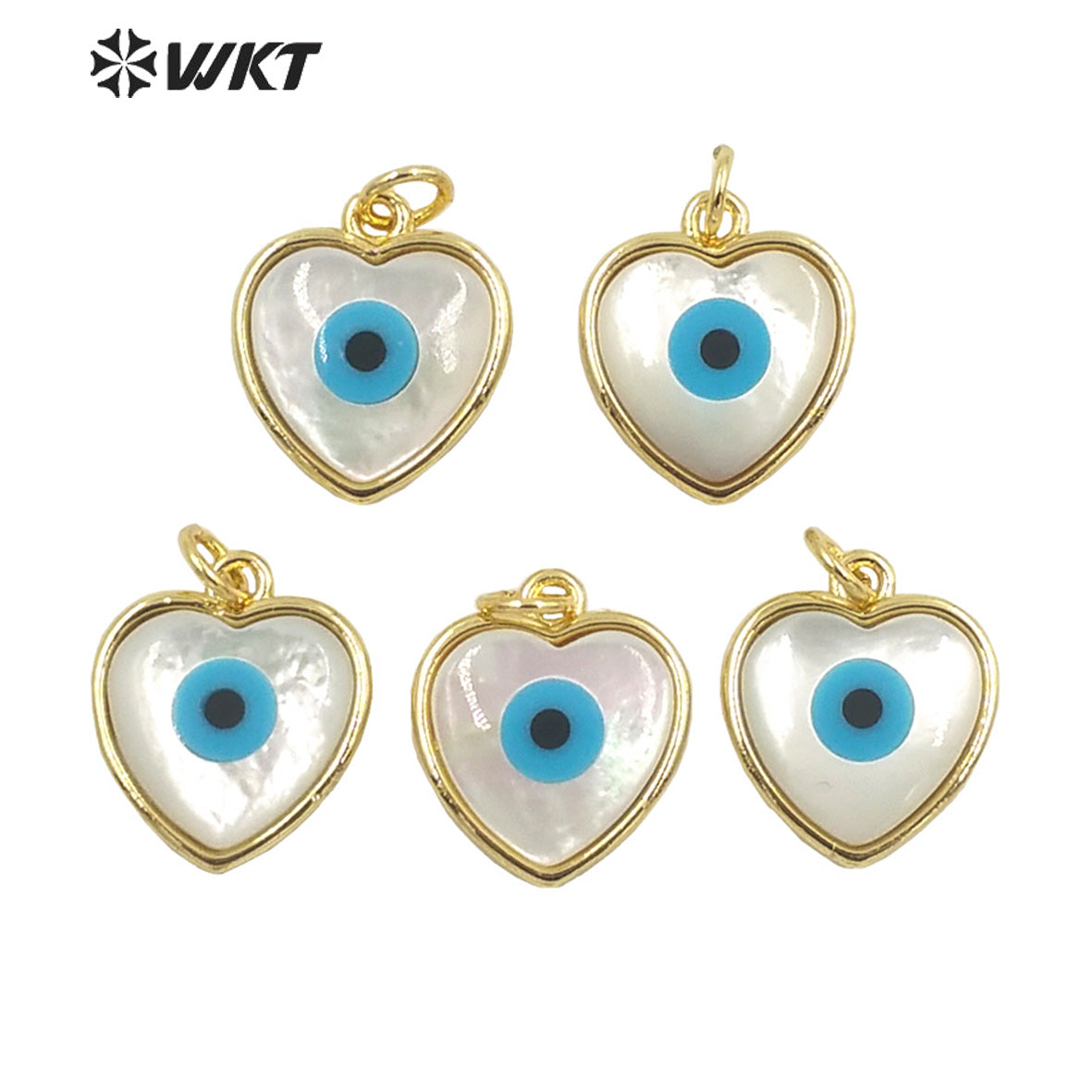 WT-JP281 White Magical Turkey the Devil Eye Shells Pendant Fantasy Beautiful Inlaid Shine and Moving Fashion Pendant for Women