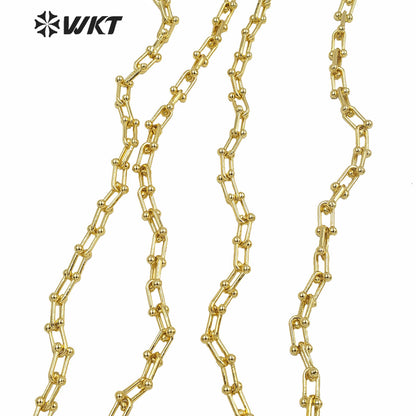 WT-BC148 WKT New Hot U Shape Resist Tarnishable Metal U Chain Women Hand Make Jewelry Findings Chain As Bracelet Necklace