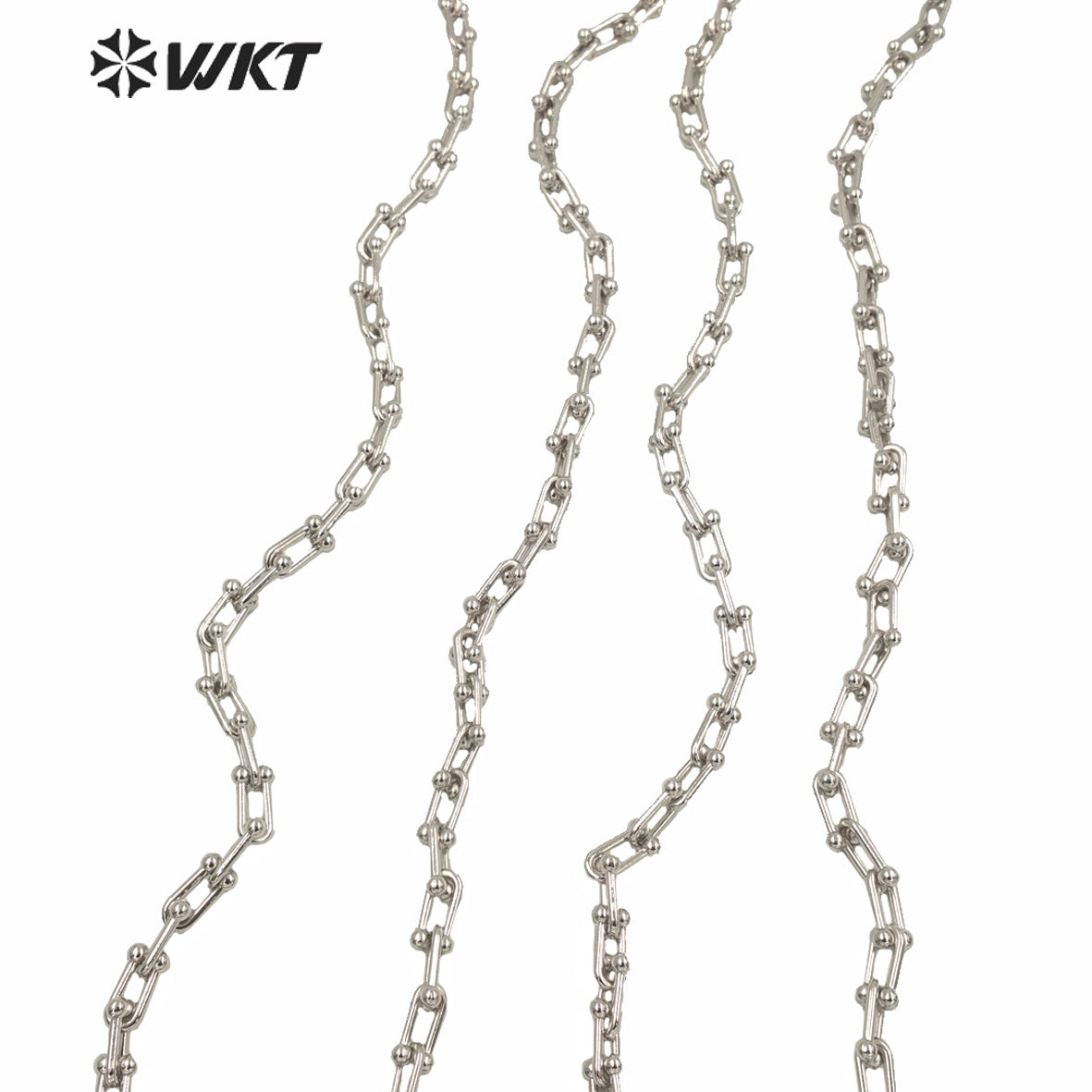 WT-BC148 WKT New Hot U Shape Resist Tarnishable Metal U Chain Women Hand Make Jewelry Findings Chain As Bracelet Necklace