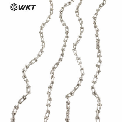 WT-BC148 WKT New Hot U Shape Resist Tarnishable Metal U Chain Women Hand Make Jewelry Findings Chain As Bracelet Necklace
