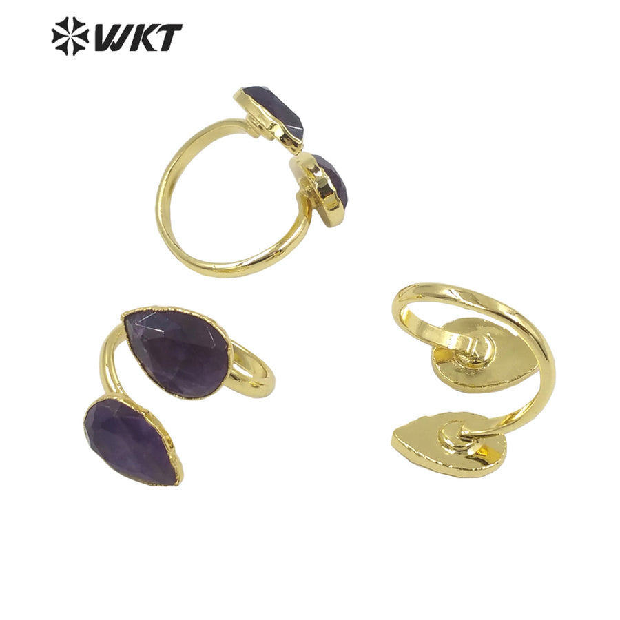 WT-R378 2021 Women Fashion Jewelry Amethyst Stone Ring Fashion Gemstone Fine and Beautiful Ring As a Gift for Party Very Nice