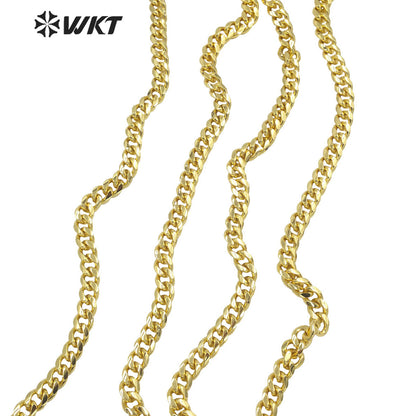 WT-BC159 Most Populared Big Chunky Free Style Alloy Metal Chain in 18k Real Gold Plated Resit Tarnishable for Necklace Chain