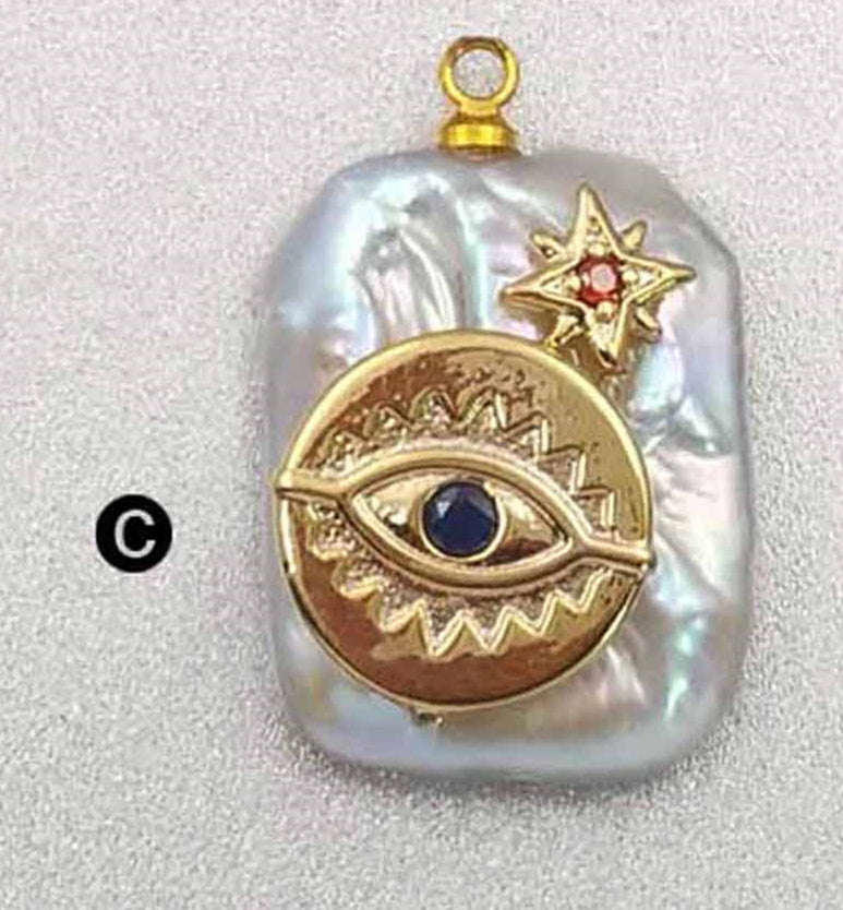 MP134 Newest High Quality Diversified Patterns Micro Pave Rectangular Pendant Sparkling Lady Jewelry Freshwater Pearl Pendant