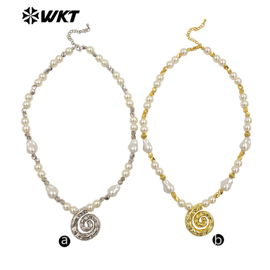 WT-JN289 New Arrivals Artificial Pearl Round Beads Irregular Beads Mosquito-Repellent Incense Shape Delicate Women Necklace