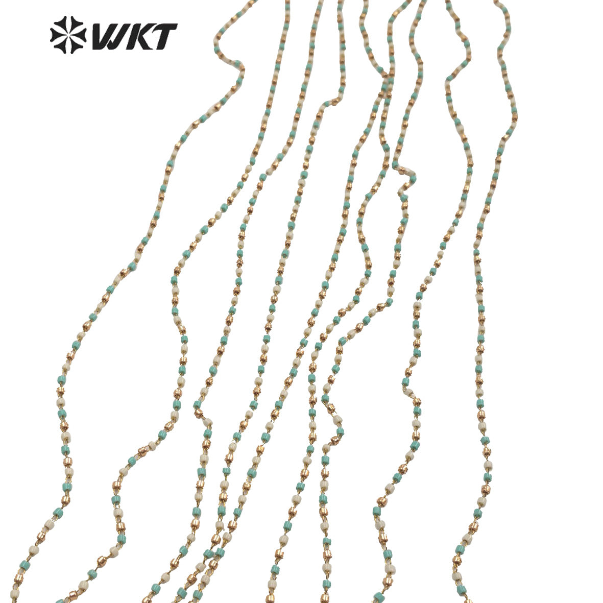 WT-RBC153 Wholesale 2mm Tiny Spacer Beads Chain Women Jewelry Making Bracelet and Necklace Chain for DIY Design Chain