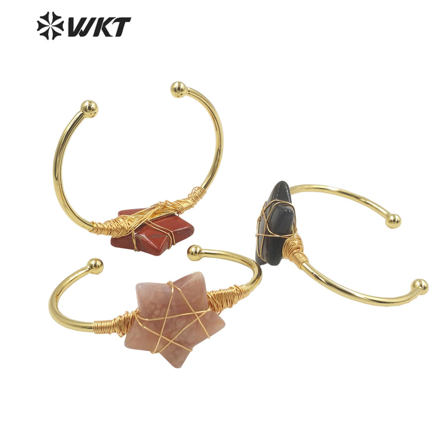 WT-B639 WKT Lovely FashionStar Design Trendy Gift for Women Gemstone Natural Colorful Gemstone Bracelets