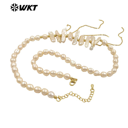 WT-JN278 Amazing Gorgeous Europe Hot Styles Natural Freshwater Pearl Necklace for Women Choker Design