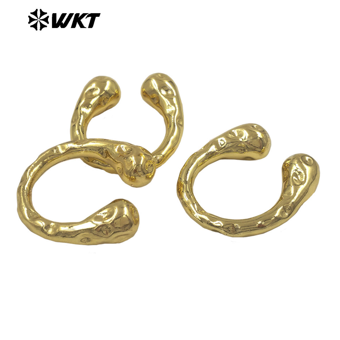 WT-R594 Good Quality Trendy Design Metal Yellow Brass Gold Electroplated Adjustable Women Ring For Simple Jewelry Matching