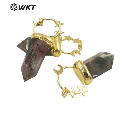 WT-P1948 Wholesale Fashion Handmade Carved Natural Healing Quartz Pendant for Lady Necklace Design Pendant