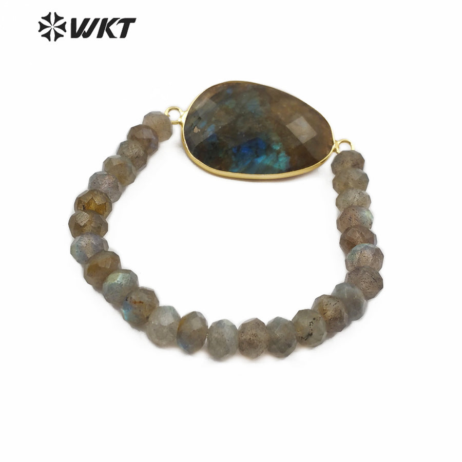 WT-B483 Hot-sales Newest Women Labradorite Beads Bracelet Jewelry Natural Stone Bracelet for Gift