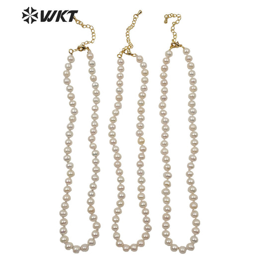 WT-JN112 Elegant Lady Jewelry Natural Pearl Beads Necklace 14" Pearl Necklace Fashion Charm Jewelry Pearl Beads Necklace