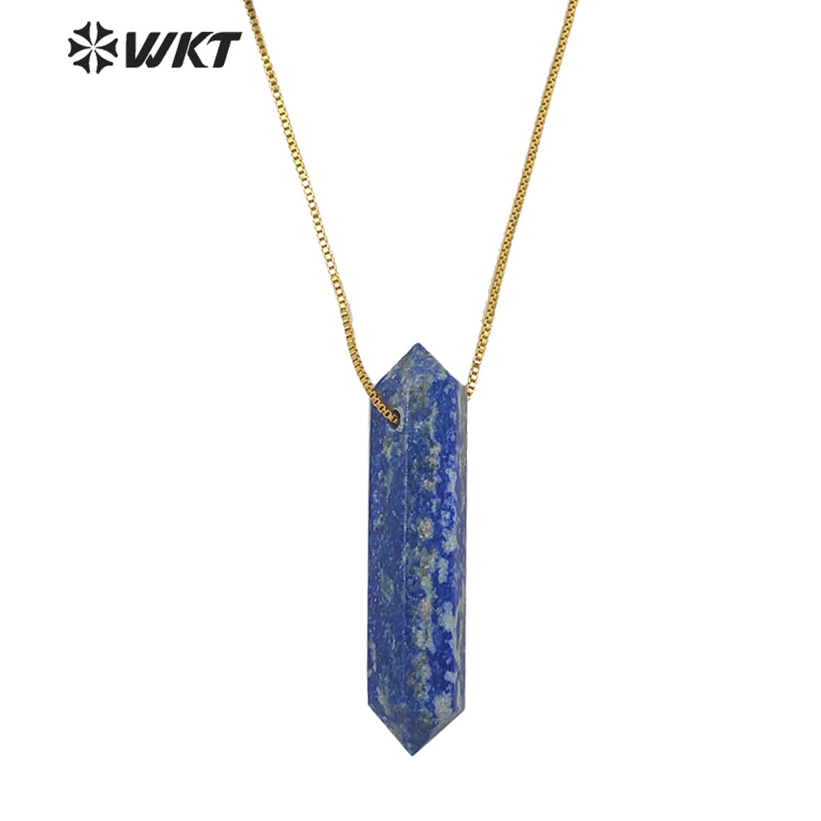WT-N1306 New Fashion Gold Adjustable Chain Thread Simple Elegant Rose Quartz Point Necklace Natural Double Point Quartz Necklace