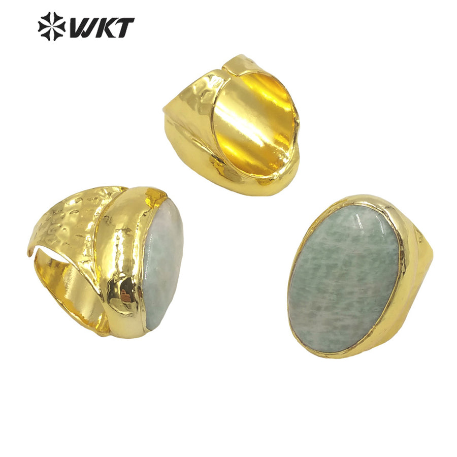 WT-R387 WKT 2022 Charming Natural Fashion Stone Amazon Rings Hot Style for Girls Party Jewelry Rings Ladies Cocktail Ring