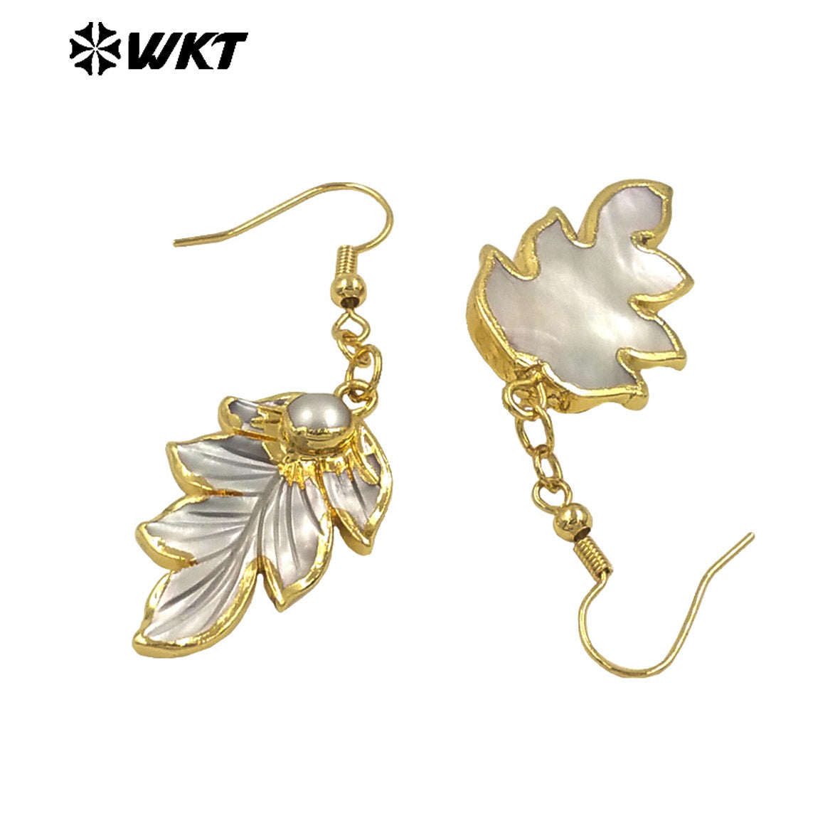 WT-MPE143 Charming 18K Gold Plated Natural Pearl Women Long Earrings for Work Daily Decorative Jewelry Finished As Special Gift