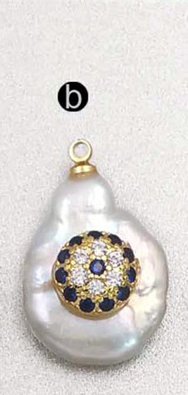 MP133 Hot Sale Jewelry Tiny Star Pendant Pearl With CZ Micro Pave Lady Fashion Irregular Shape Jewelry Freshwater Pearl Pendant