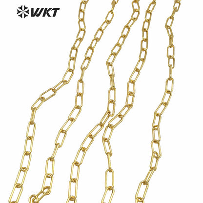 WT-BC149 WKT NEW Hot Sales Big Over Linked Chunky Chain Gold Electroplated Brass Chain for Women Necklace Popular Punk Chain