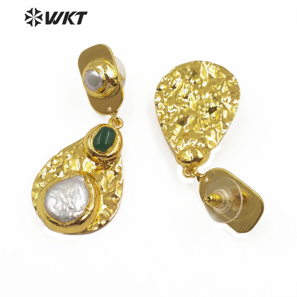 WT-MPE014 New Arrival Fashion Charm Jewelry Natural Freshwater Pearl Earring Two Color Select Pearl Dangle Earring