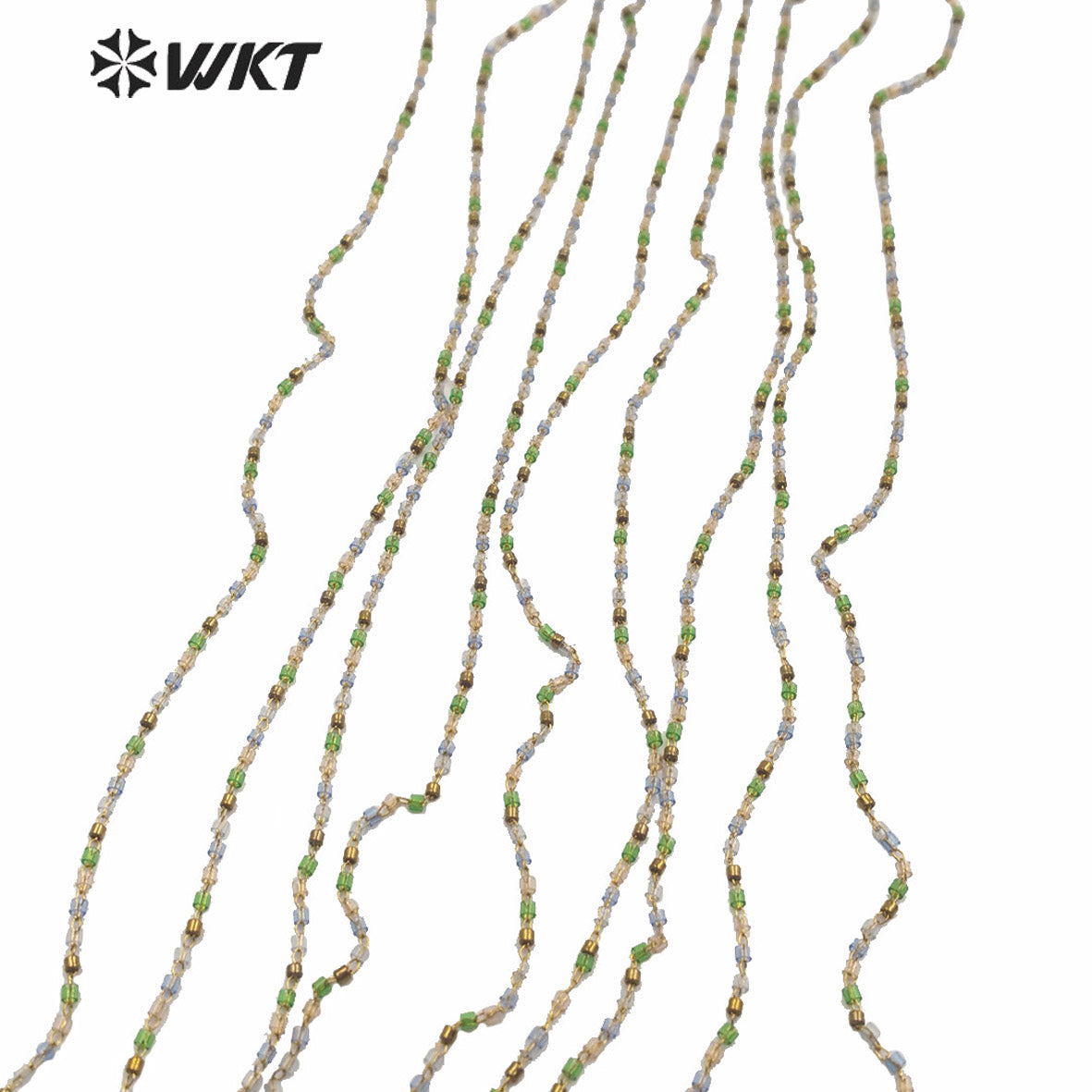 WT-RBC156 Woleslae Women Fashion Hand Make Tiny 2mm Spacer Beads Chain for Necklace Making Jewelry Design Bracelet Chain