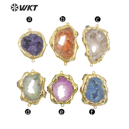 WT-P1722 2021 Fine Jewelry Geode Quartz Pendant Beautiful and Nice Jewelry Pendant As a Gift for Big Party so Luxury