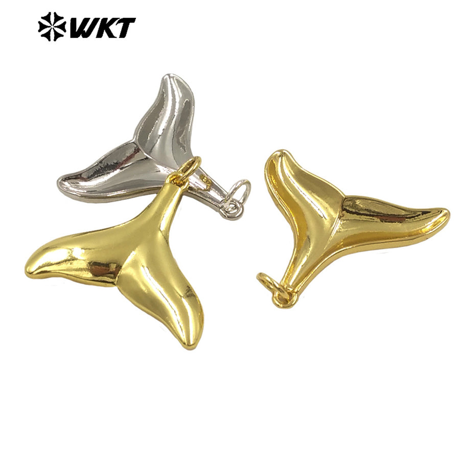 WT-P2001 Wholesale Unique Lovely Fish Tail Design Small Pendant Super Match Accessory for Earring or Necklace Jewelry Finding