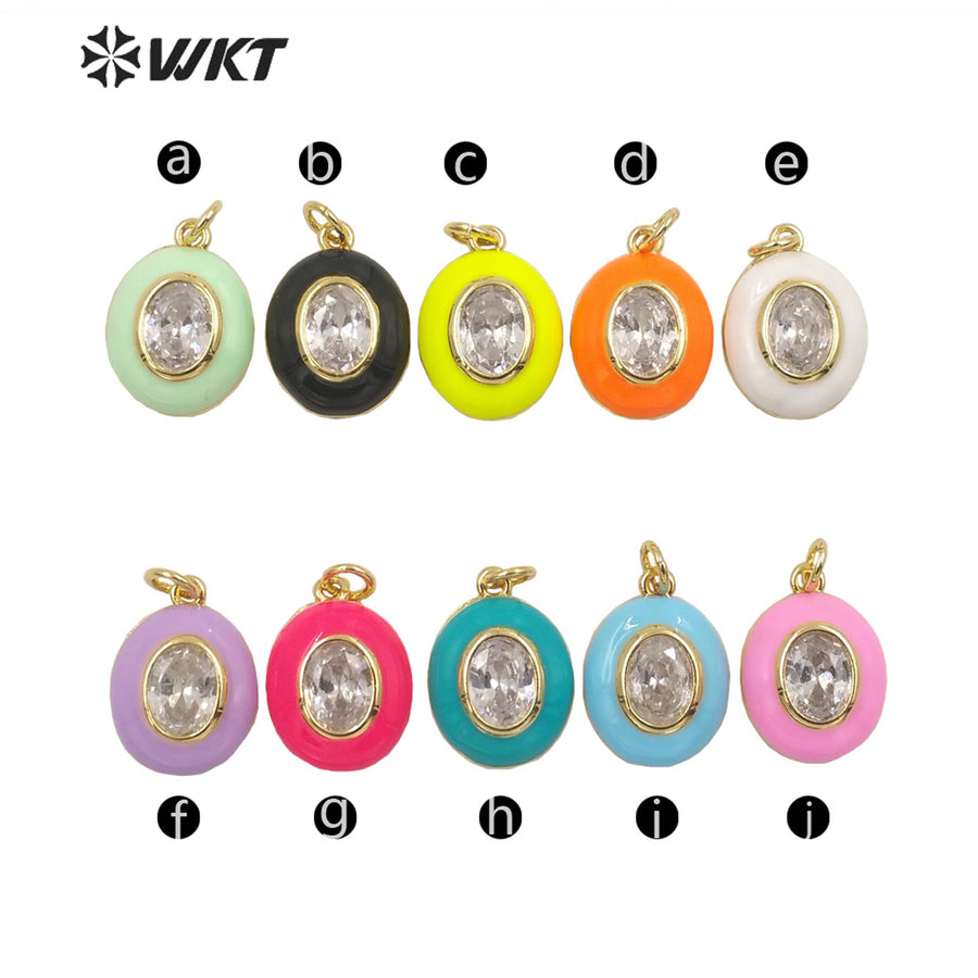 WT-MP236 Colorful and Fashion Jewelry Drop Oil on Cz Stone Very Nice Pendant and Fine Jewelry Pendant As a Gift for Party
