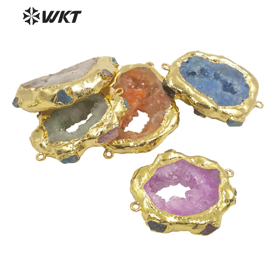 WT-P1722 2021 Fine Jewelry Geode Quartz Pendant Beautiful and Nice Jewelry Pendant As a Gift for Big Party so Luxury