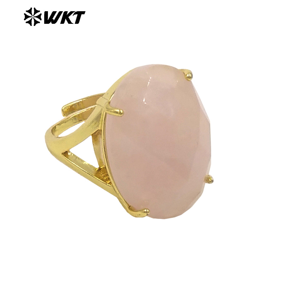 WT-R604 Good Quality Gold Electroplated Faceted Multiple Natural Gemstones Rings For Friends Fashionable Jewelry Present