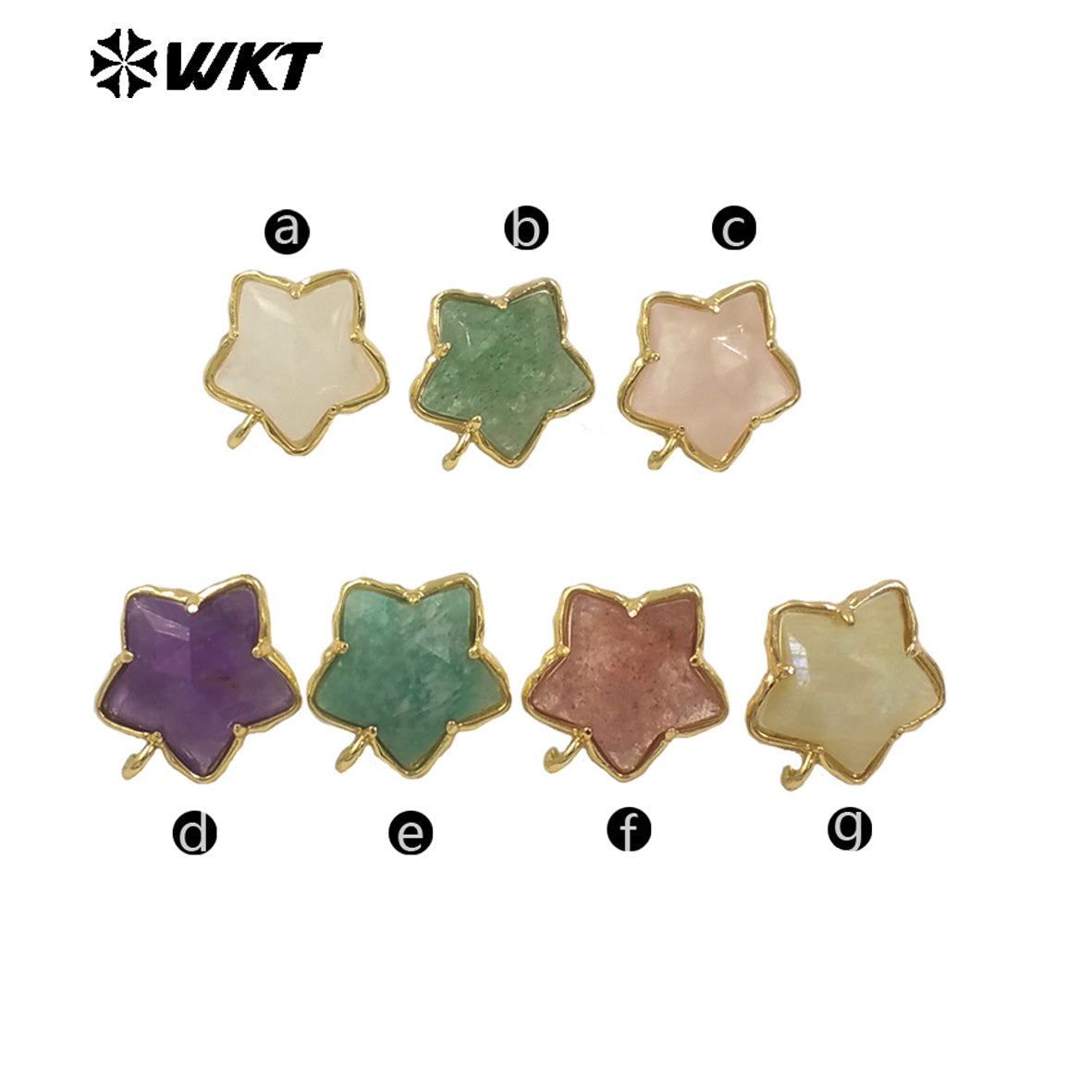 JFE119 Newest Fashion 18K Gold Plated Stone in Prong Setting With One Hoop Star Earring Studs Accessory