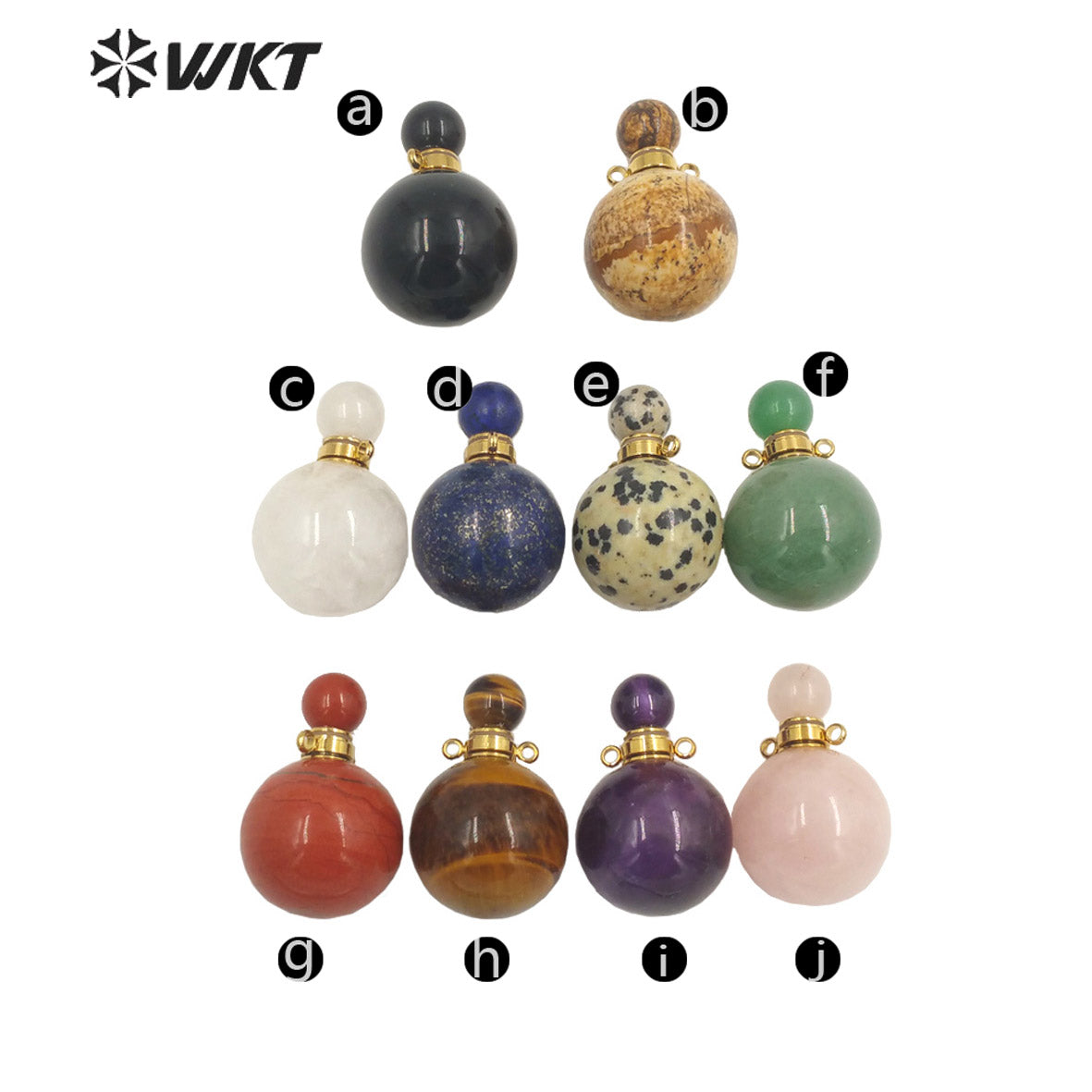 WT-N1442 WKT Best 2023 Newest Natural Aura Cluster Quartz Women Simple Hoop Aura Perfume Bottle Necklace