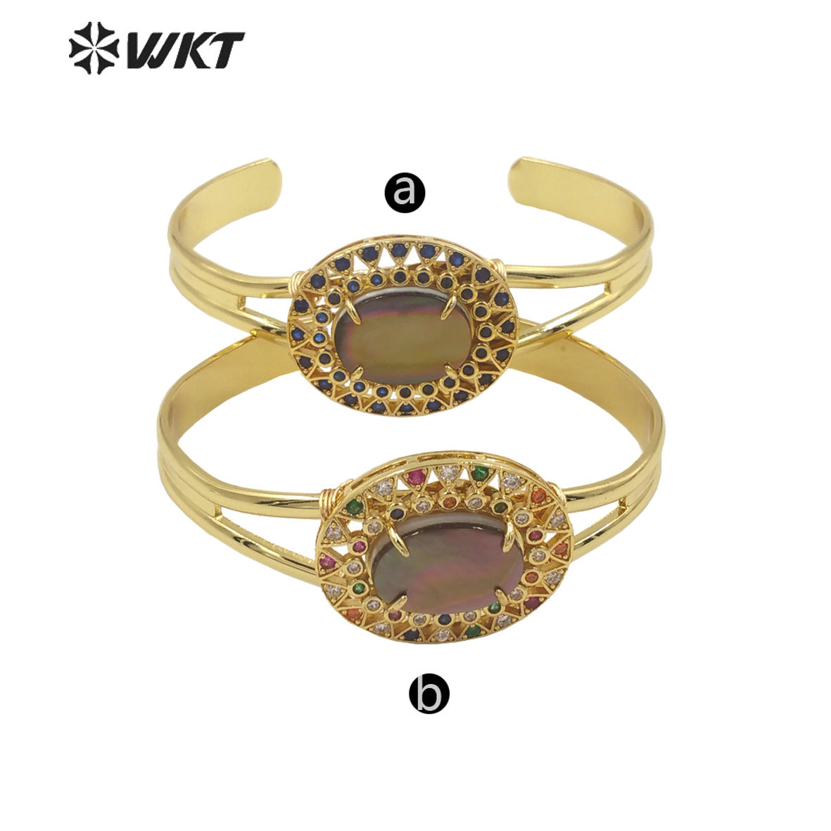 WT-MB126 Gorgeous Enamel Beads Cubic Zircon Women Bracelets Charming Natural Rice Pearl Beads Gemstone Strand Bracelet