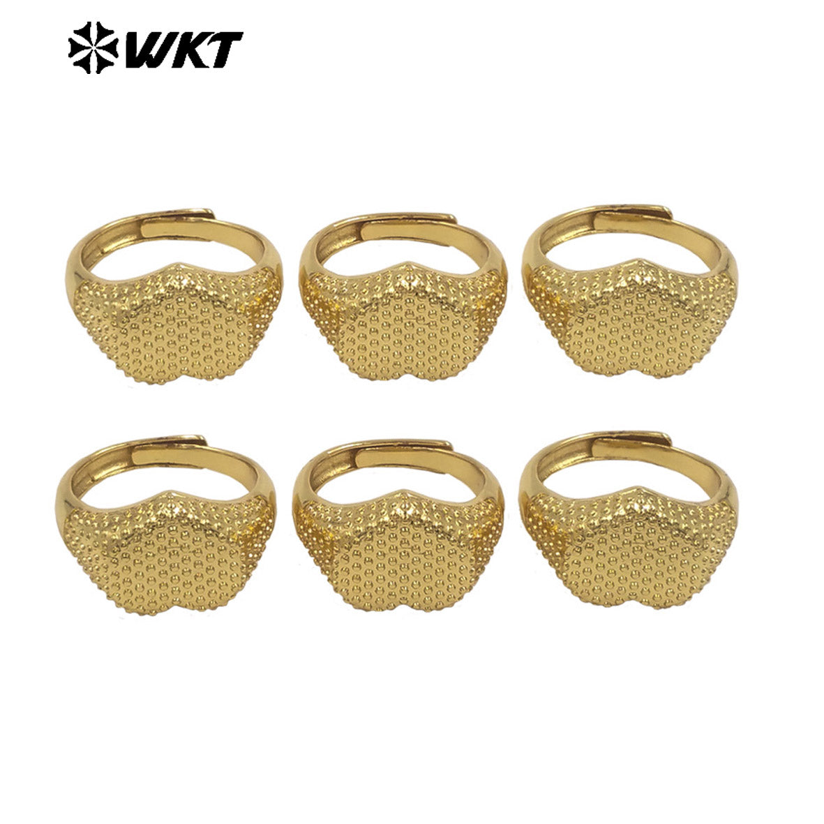 WT-R592 Newest Vintage Simple Style 18K Gold Plated Yellow Brass Heart Shape Metal Women Rings For Daily Matching Jewelry