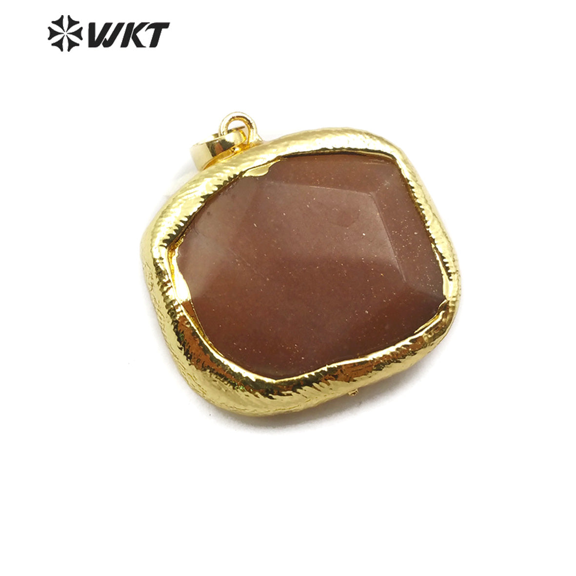 WT-P1468 WKT Jewelry Natural Gemstone Pendant Gold Electroplated Stone Pendant Fashion Charm Necklace Pendant Jewelry