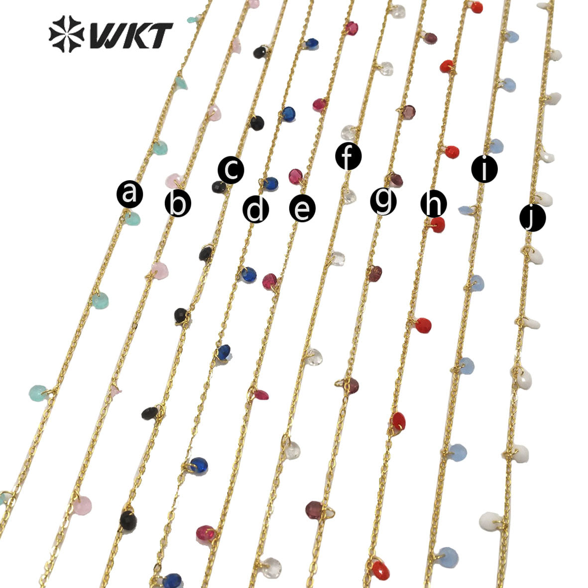 WT-N1203 Women Fashion 4mm Crystal Beads Necklace Hot Sale Jewelry New Arrival Crystal Beads Chain