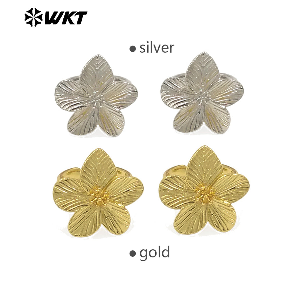 WT-R552 New Design Wholesale Sweet Beautiful 18K Gold Plated Delicate Floral Ring for Women As Daily Decoration and Special Gift