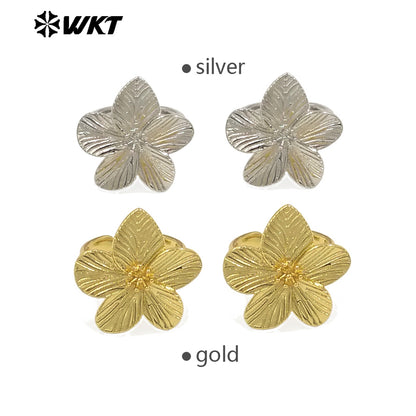 WT-R552 New Design Wholesale Sweet Beautiful 18K Gold Plated Delicate Floral Ring for Women As Daily Decoration and Special Gift