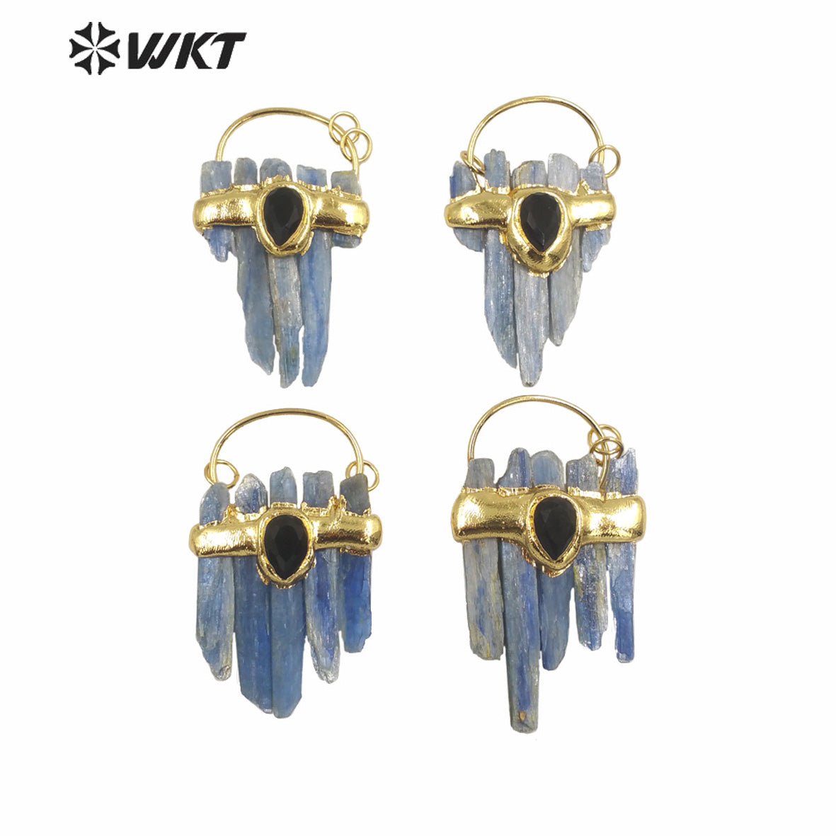 WT-P1939 Wholesale Hot Sale Fashion Design Natural Blue Kyanite High Quality for Necklace Round Shaped Pendant