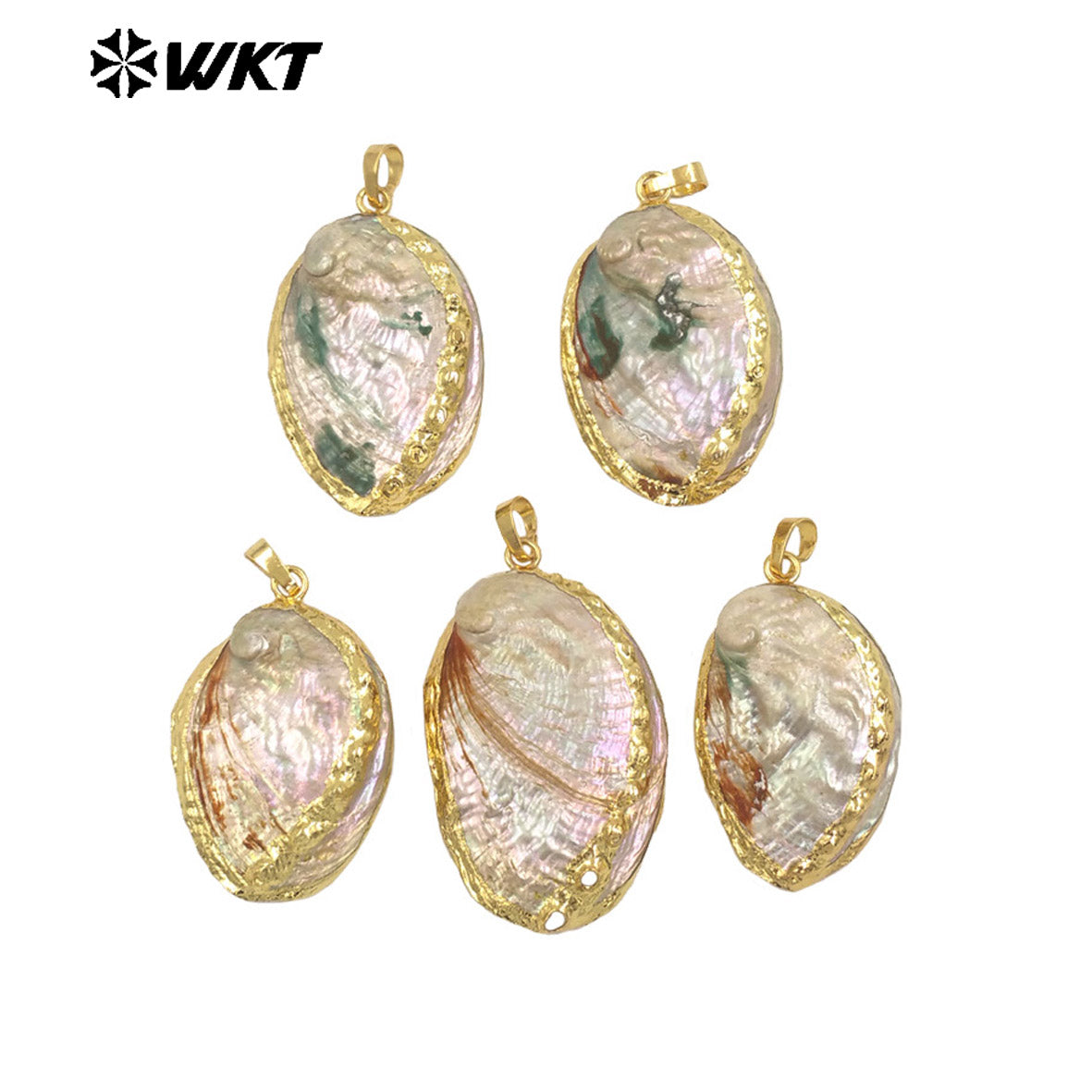 WT-JP393 Brand New Product Exquisite Fashion 18K Gold Plated Abalone Shell Dazzling Pendant Unisex Jewelry for Anniversary Gift