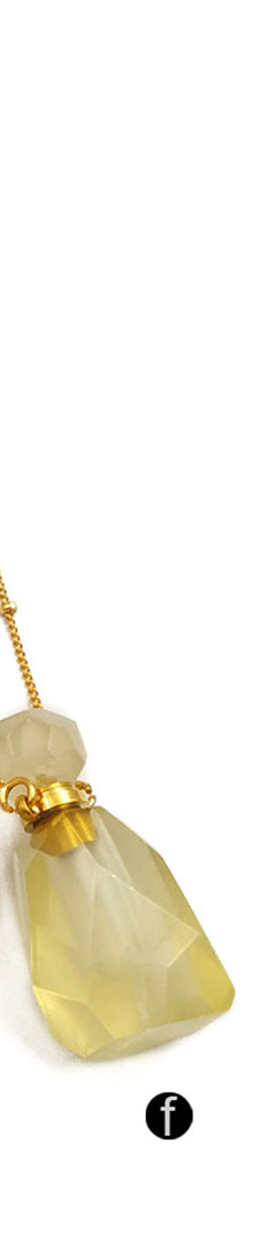 WT-N1162 Hot-sales Classic Fashion Gold Necklace with Natural Stone Perfume Bottle Pendant Real Gold Necklace