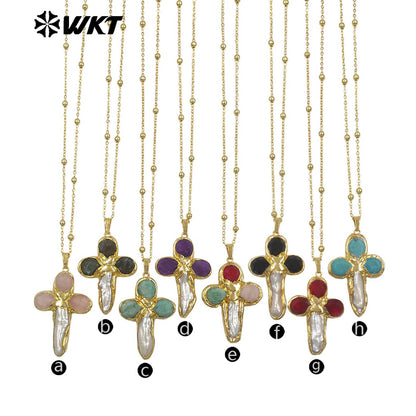 WT-JN284 Lastely Populared Design Necklace With 18k Gold Plated for Women Precious Birthday Gifts
