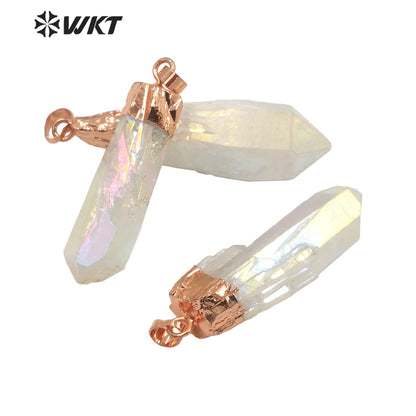 WT-P1737 Best and Fashion Aura Crystal Quartz Stone Beautiful Lady Fine Jewelry Pendant for Lady Shine and Moving for Gift