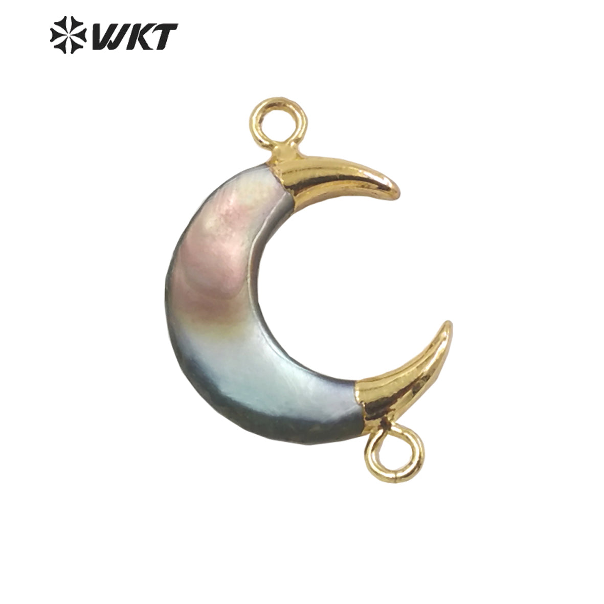 WT-JP293 Crescent Lovely Pendant Smart Colorful Shell Women Earrings With 18k Gold Plated Earring Shell Earrings