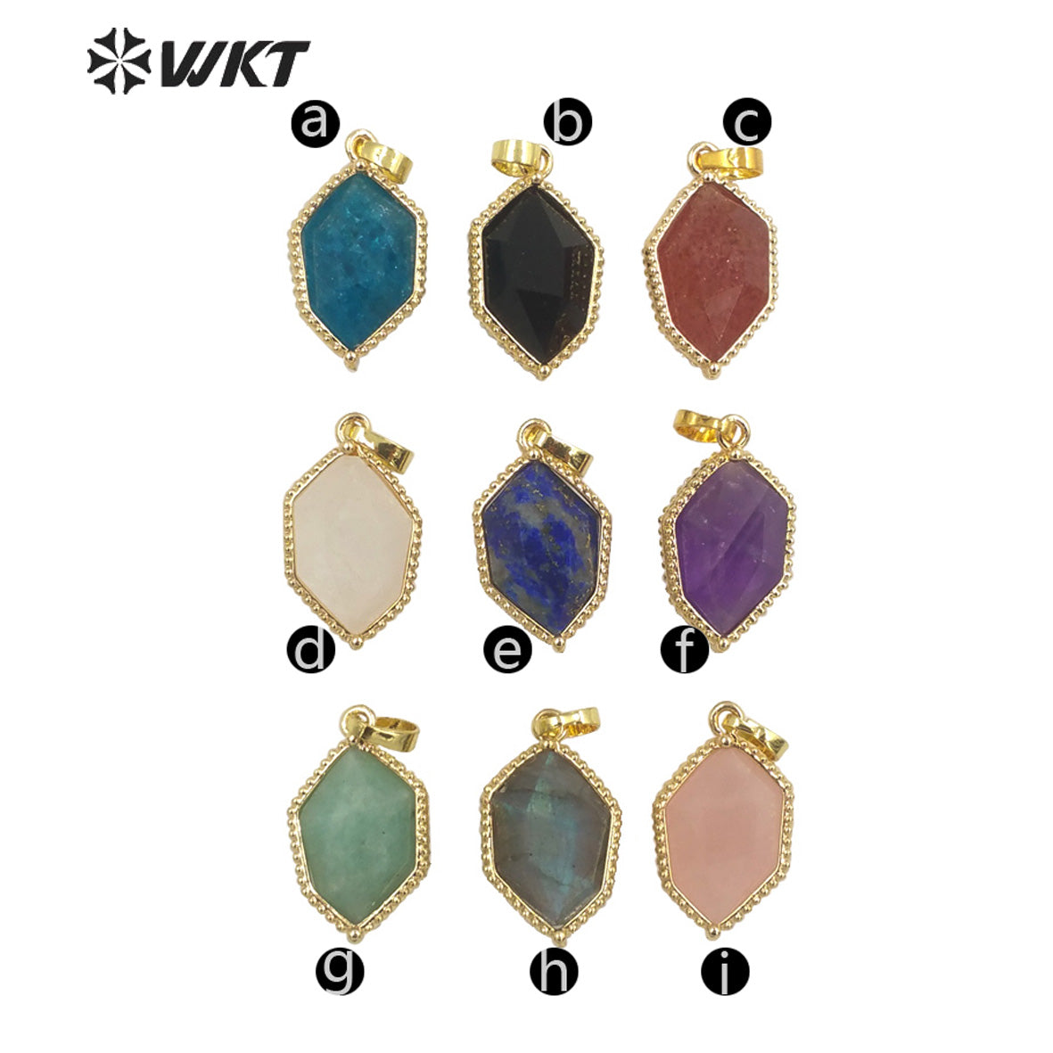 WT-P1938 Wholesale Hot Sale Fashion Design Natural Gemstone High Quality for Necklace Round Shaped Pendant