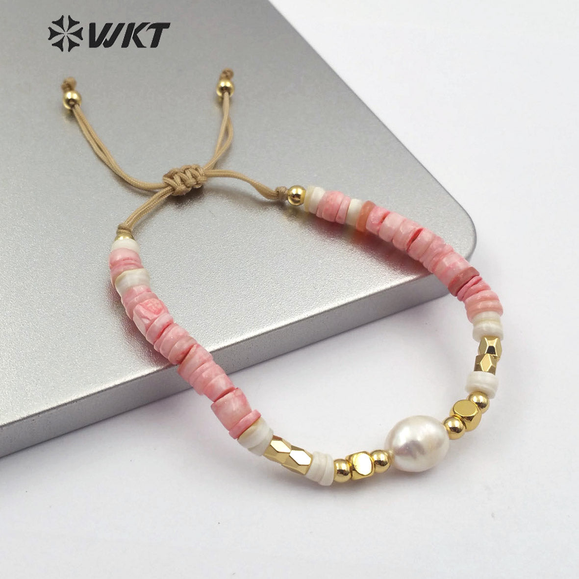 WT-B496 Wholesale Pearl Beads Flexible Bracelet New Arrival Fashion Natural Pearl Bracelet Women Charm Bracelet