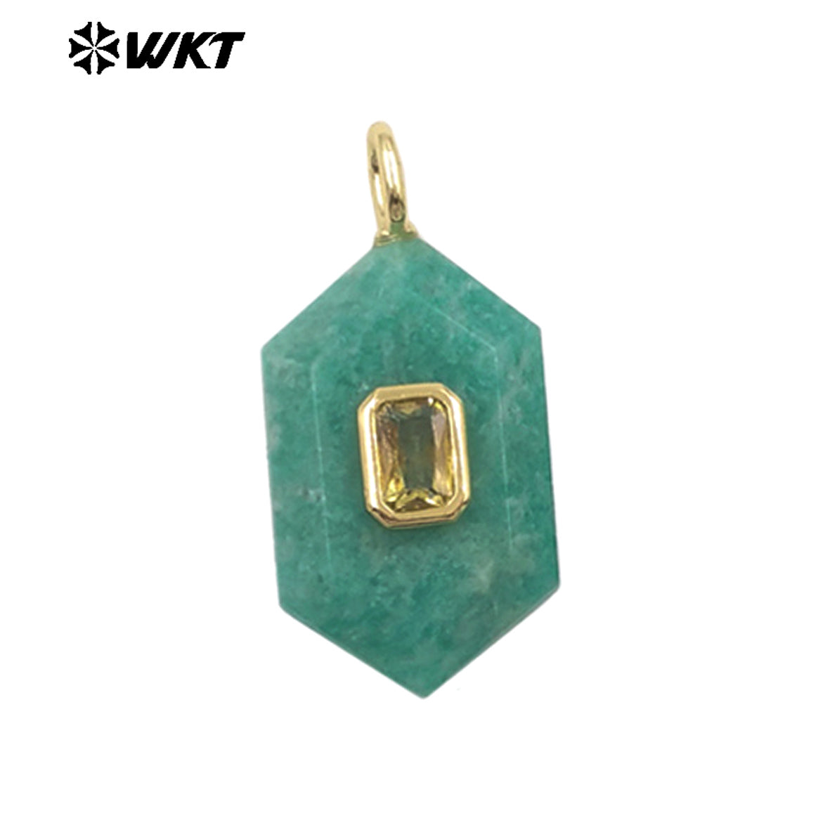 WT-P2083 New Arrival Zircon And Labradorite Various Natural Gemstones Geometric Shape Pendants For Handmade Earrings DIY