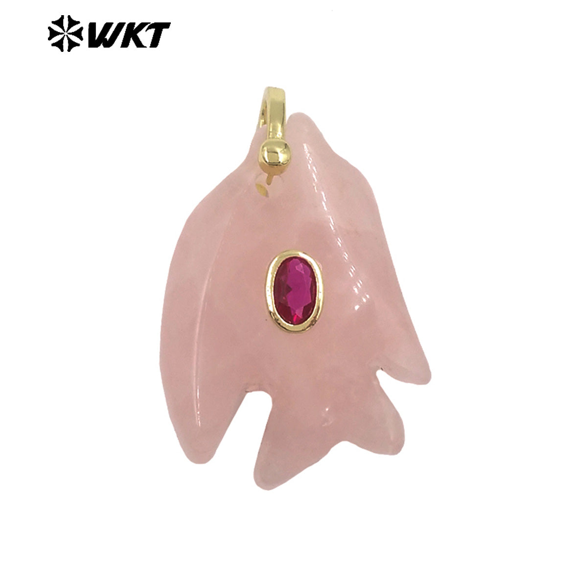 WT-P2067 Lovely Style Ocean Series Multiple Natural Gemstones And Zircon Fish Shape Charm Pendants For Friends Gift DIY